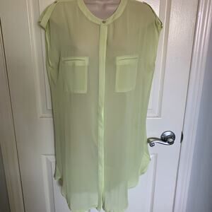 NWT tunic length sheer lime top r swim cover up Size Large